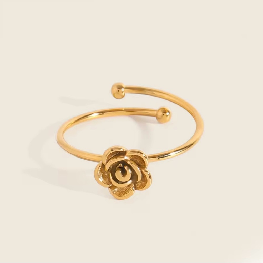 🌹18k Gold Plated Rose Ring
